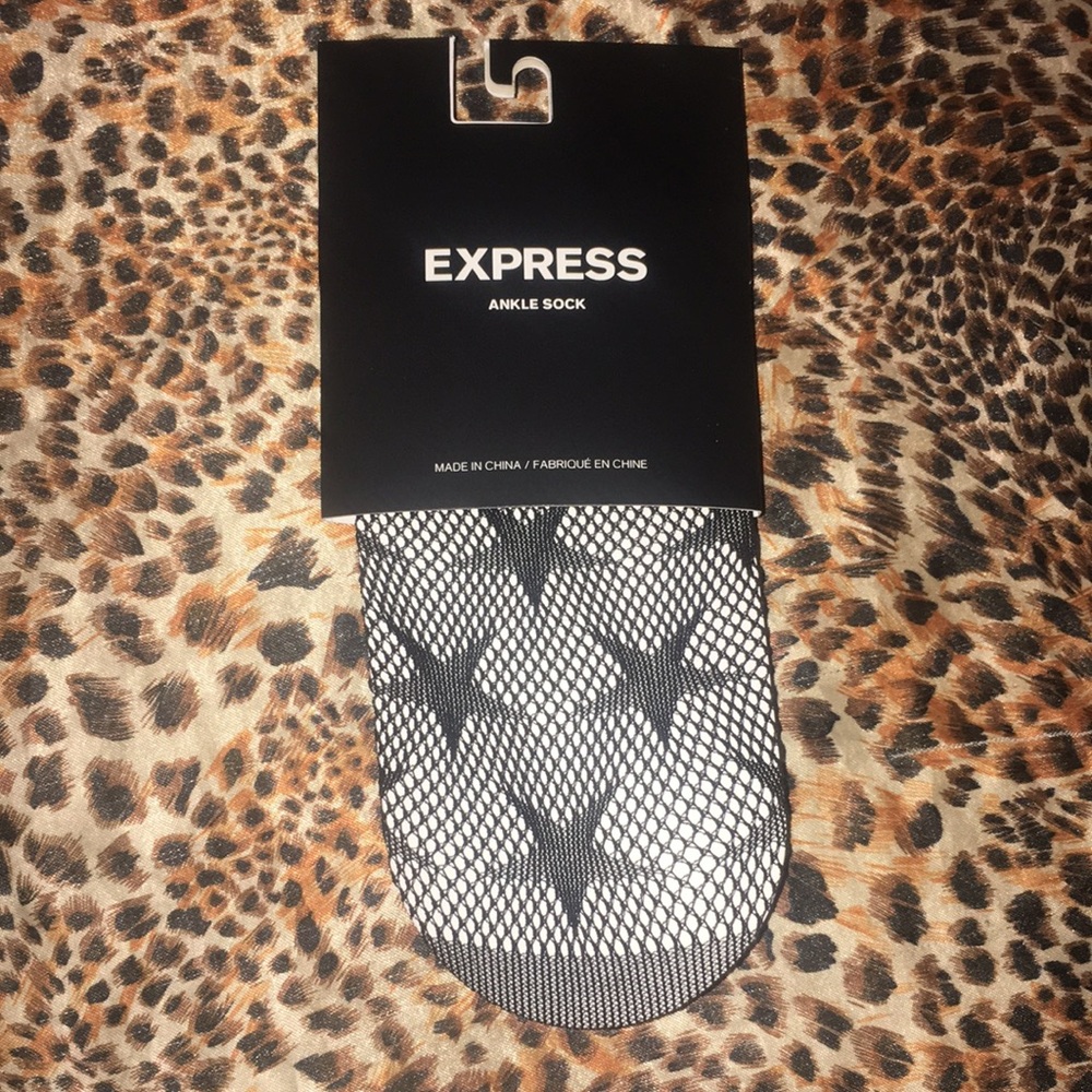Express Star Mesh Ankle Socks Size 6-10